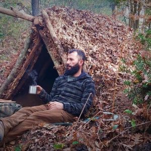 Winter Bushcraft Camping in Underground Bunker, Digging a Primitive Survival Stealth Shelter by Hand
