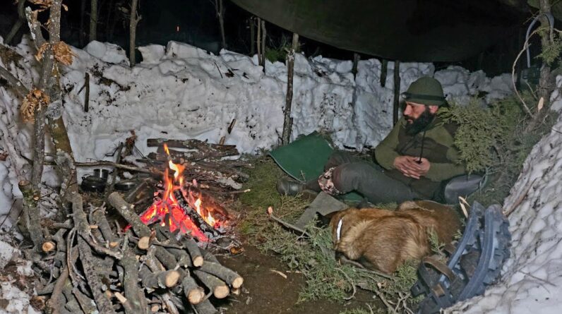 Extreme Winter Camping | 1 Meter Deep Snow Challenge