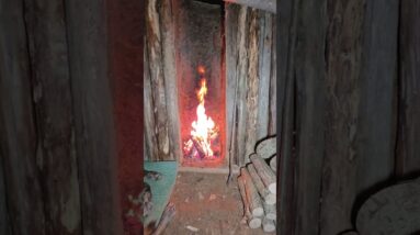 This Forest Shelter Setup is Actually Genius #bushcraft #camping